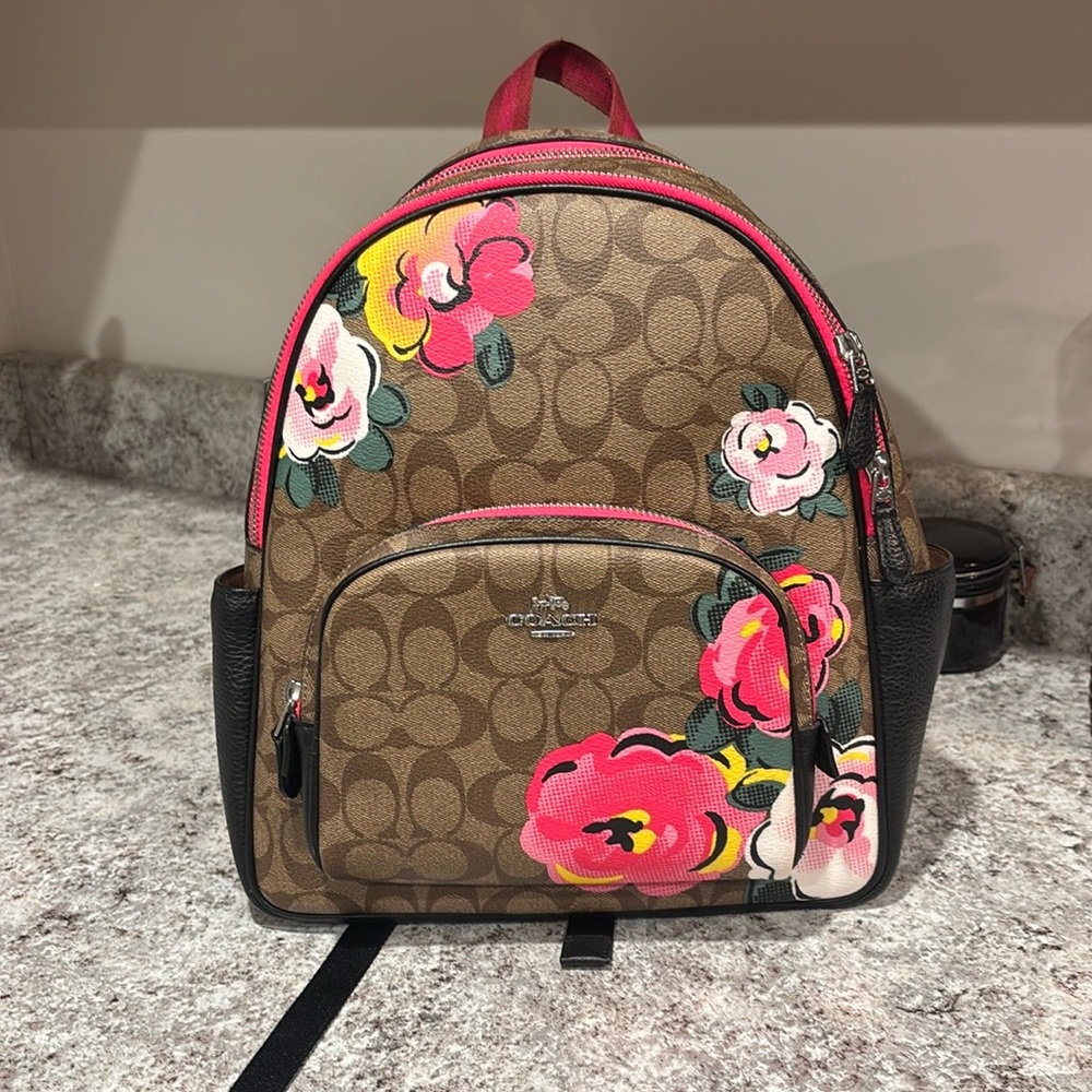 Coach Floral Backpack